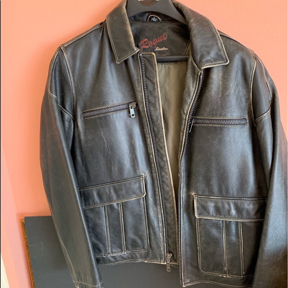Leather Jacket, size L.